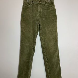 Stretch corduroy straight legged pants